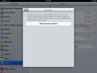 how to change region country in iTunes