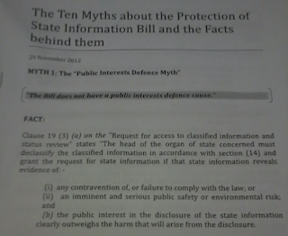 secrecy bill south Africa